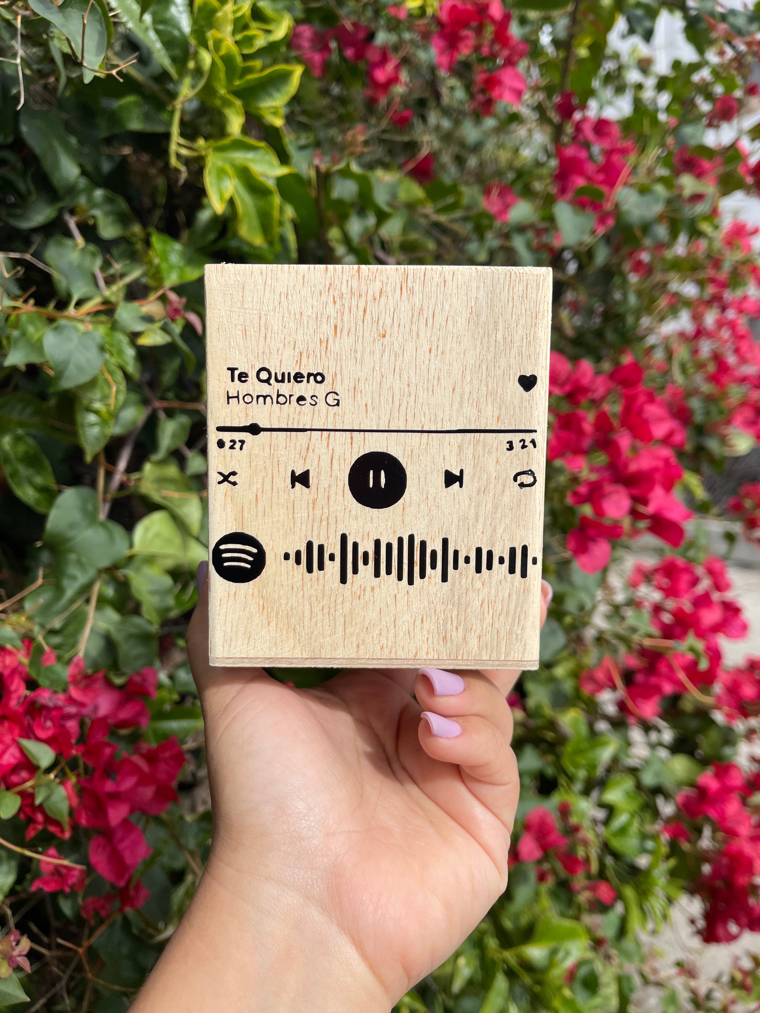 Custom Spotify Music Wooden Planter