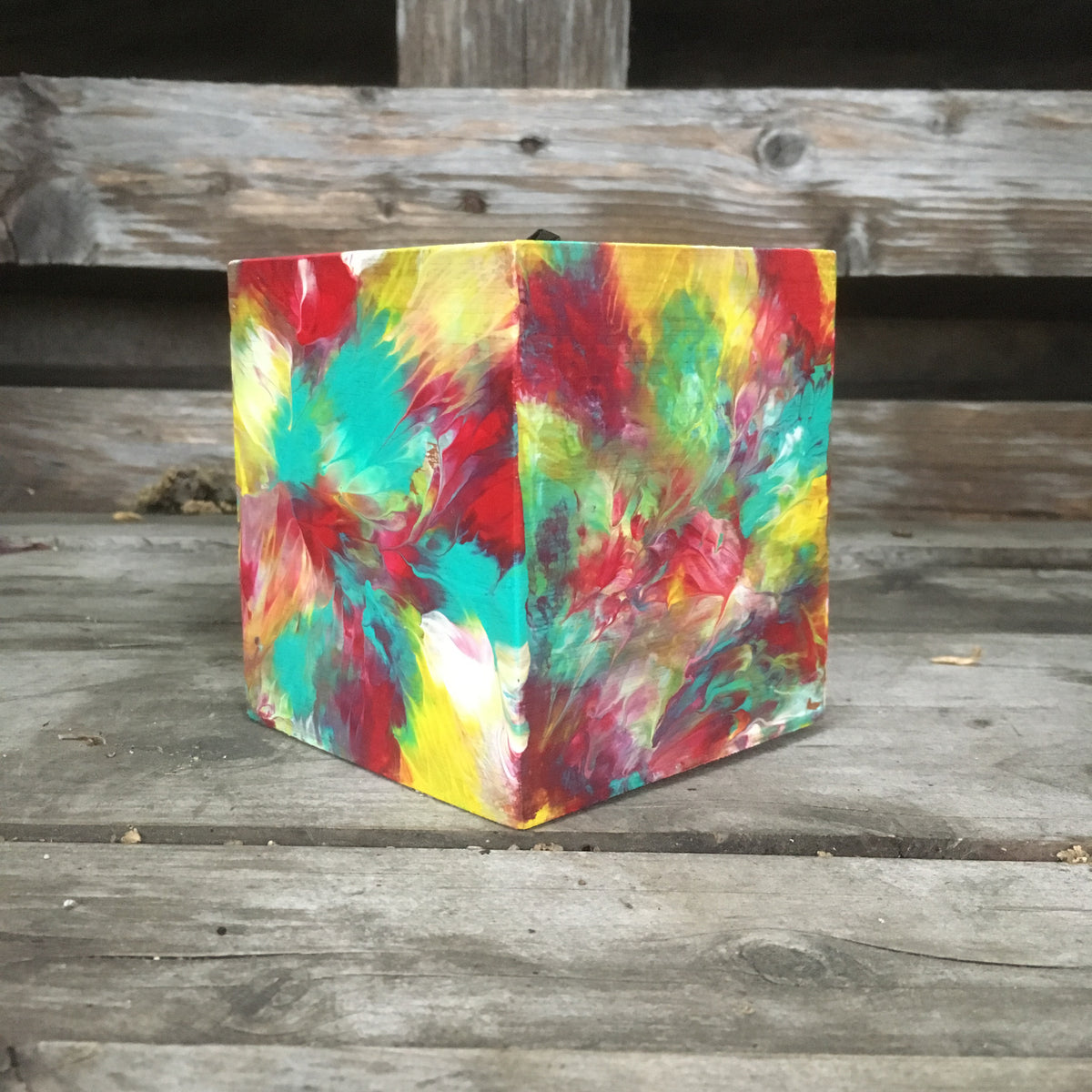 Tissue Paper Stained Glass Candle Holders