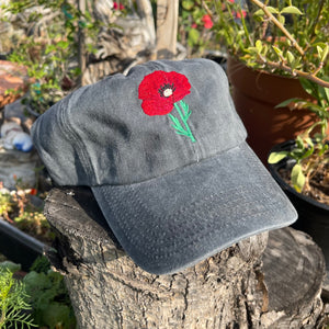 Red Poppy Dad Hat