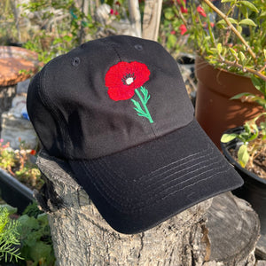 Red Poppy Dad Hat
