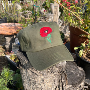 Red Poppy Dad Hat