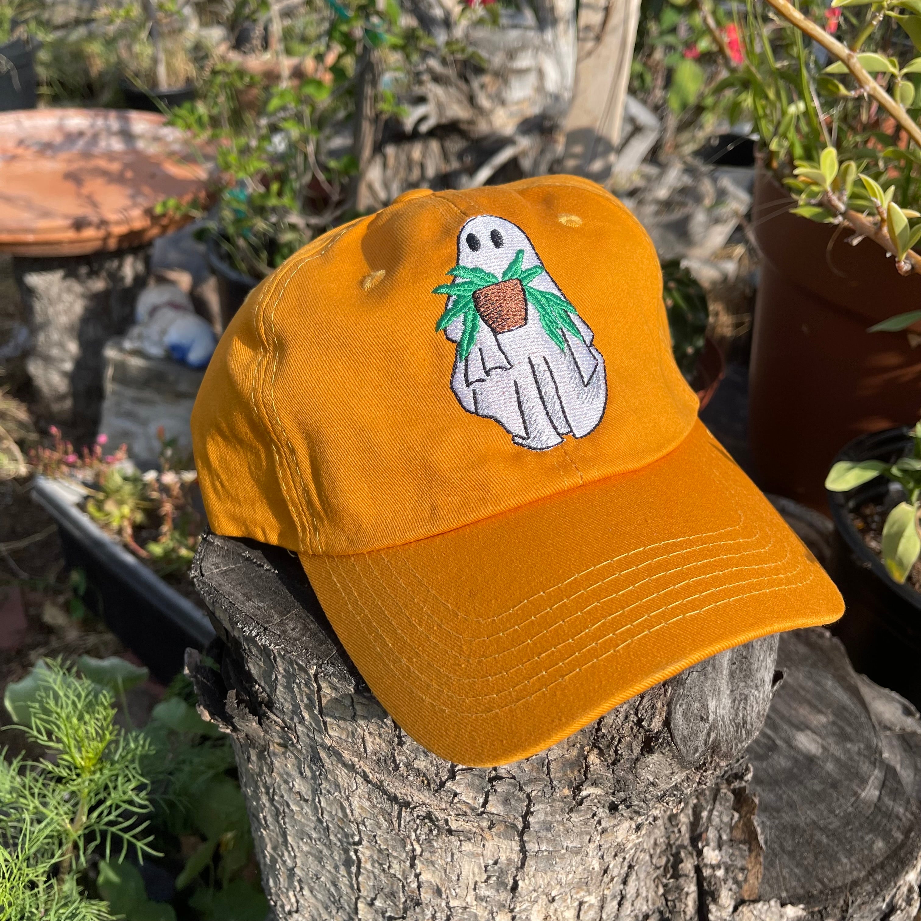 Ghost with Plant Dad Hat