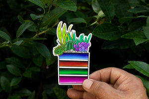 Sarape Planter Sticker